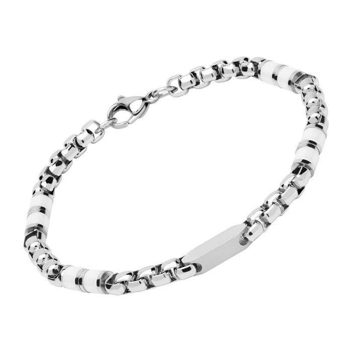 Stainless steel engraving bracelet high gloss polished