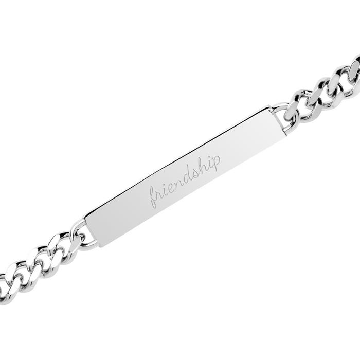 Bracelet Set Heart Stainless Steel Engravable