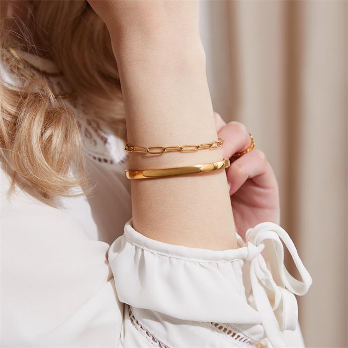 Armband für Damen aus vergoldetem Edelstahl