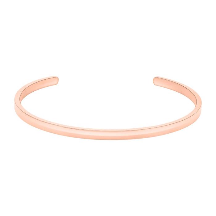 Pulsera de acero inoxidable chapado en oro rosa