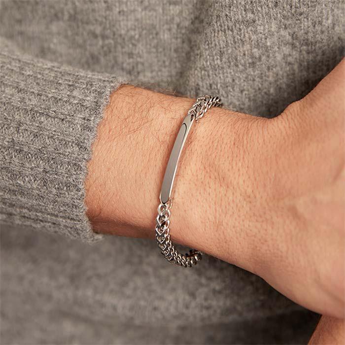 Engravable stainless steel bracelet