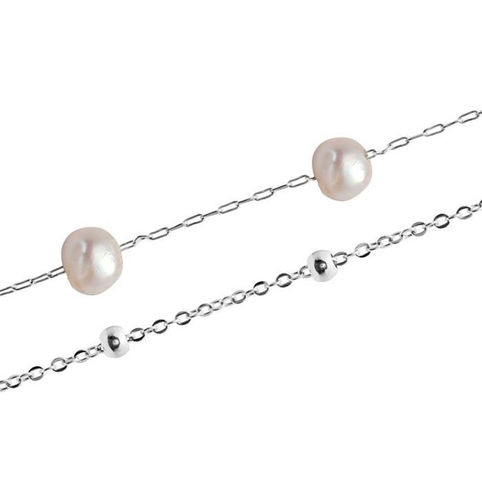 Perlenarmband für Damen aus Edelstahl