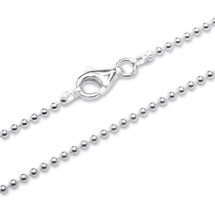 Stärke & Länge wählbar ball chain Kugelkette in 925er Silber 1 Silberkette 
