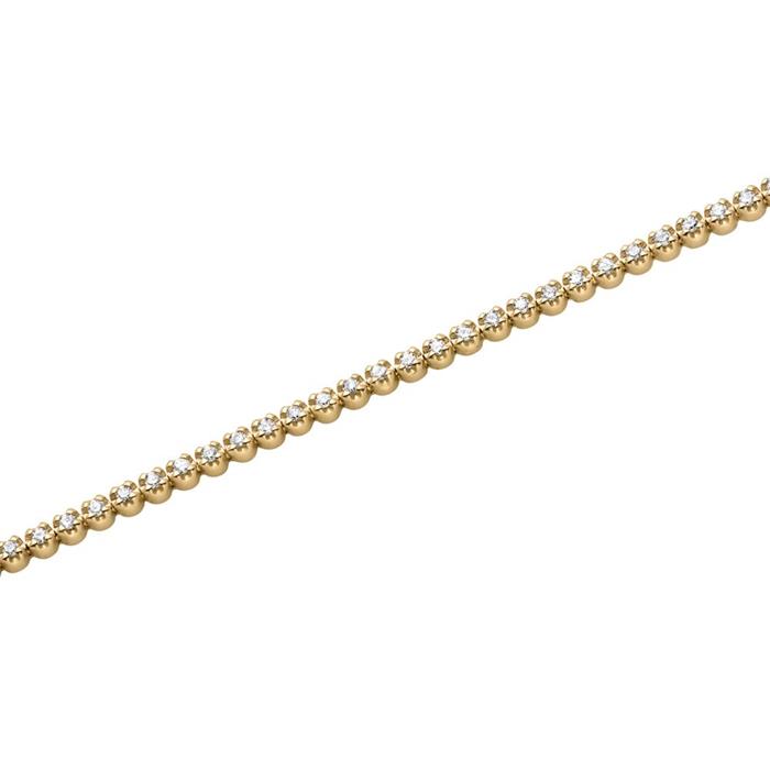 Tennisarmband für Damen aus 585er Gold mit Diamanten