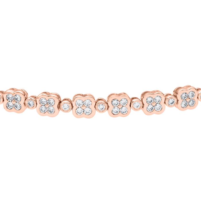 Ladies&#x27; bracelet in rose gold with diamonds