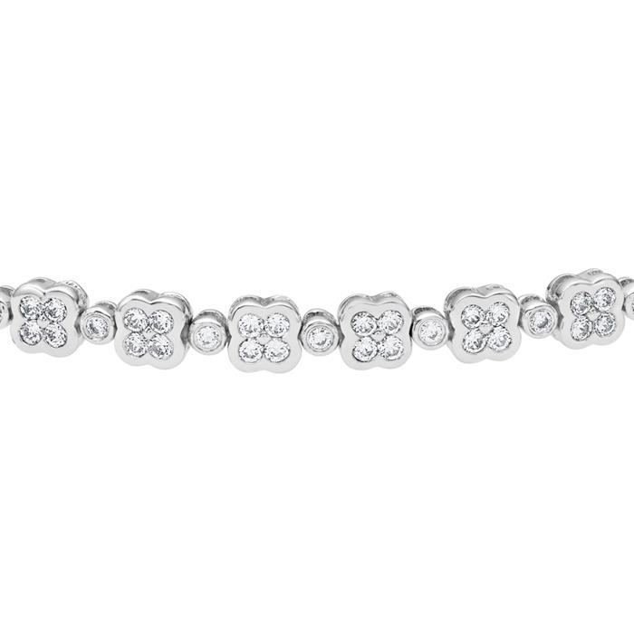 Pulsera de diamantes en oro blanco o platino para mujer