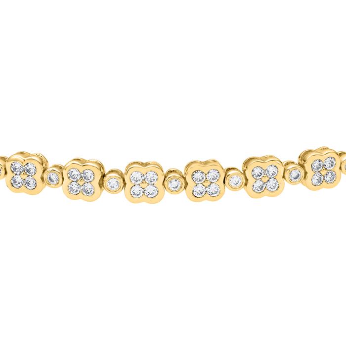 Golden ladies' bracelet with lab grown diamonds