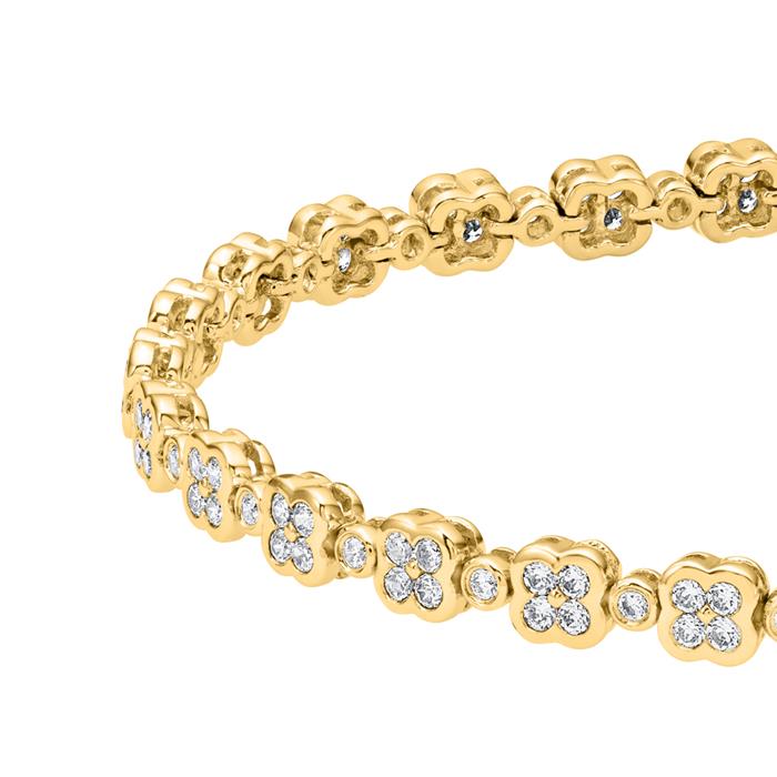 Golden ladies&#x27; bracelet with lab grown diamonds