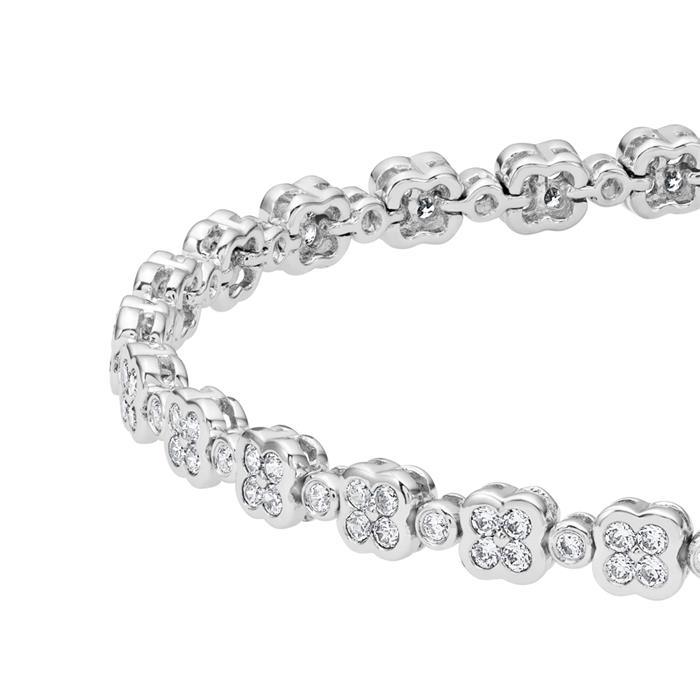 Lab grown diamond bracelet in white gold or platinum