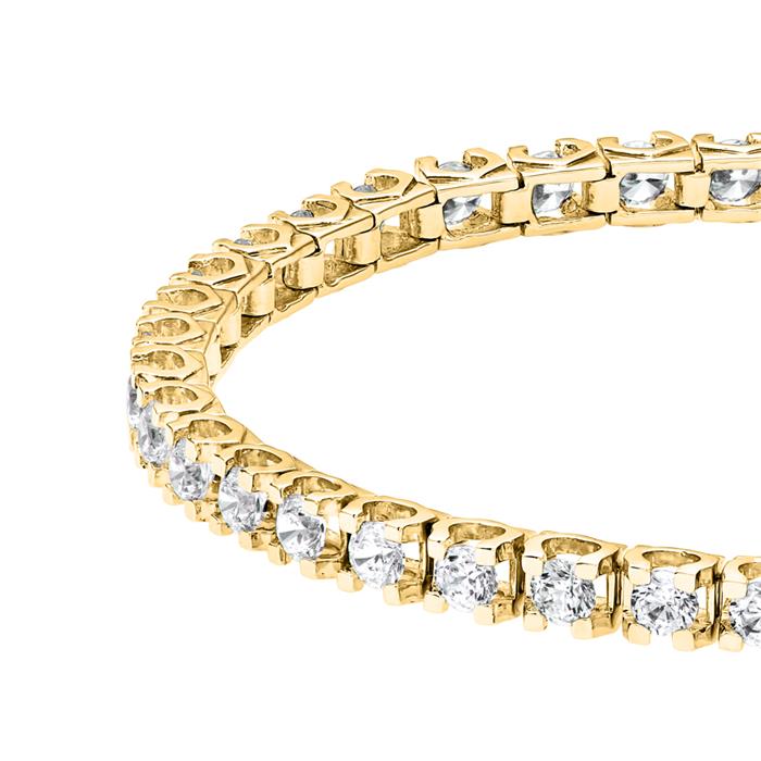 Tennisarmband mit lab grown Diamanten aus Gold