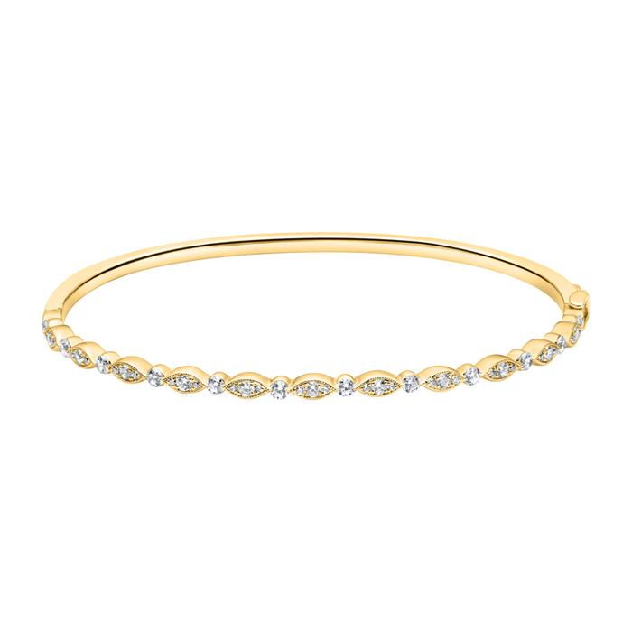Bracelet with lab grown diamonds in yellow gold for women