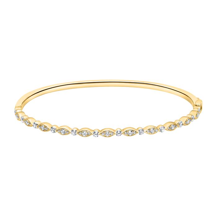 Pulsera con diamantes de laboratorio en oro amarillo para mujer