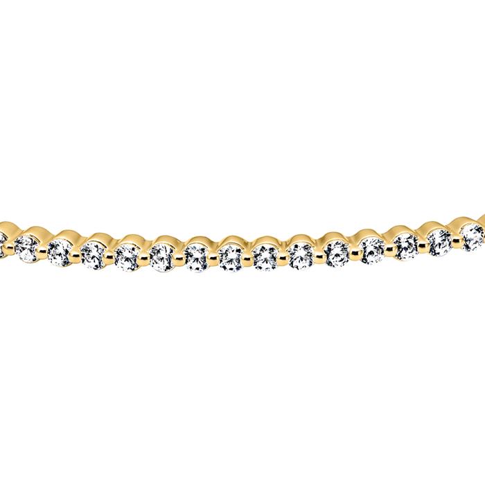 Diamond bangle in yellow gold with diamonds