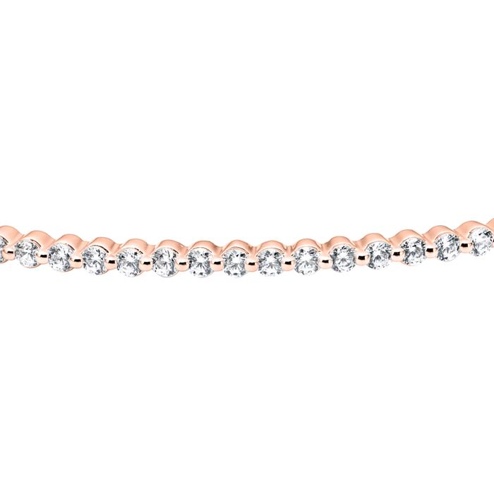 Ladies' bangle in rose gold with diamonds