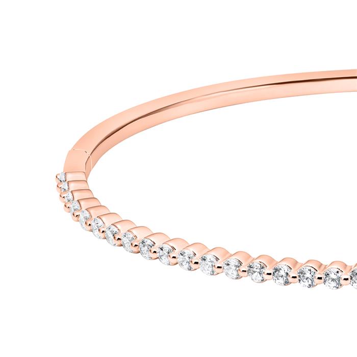 Damesarmband in ros&#xE9;goud met diamanten