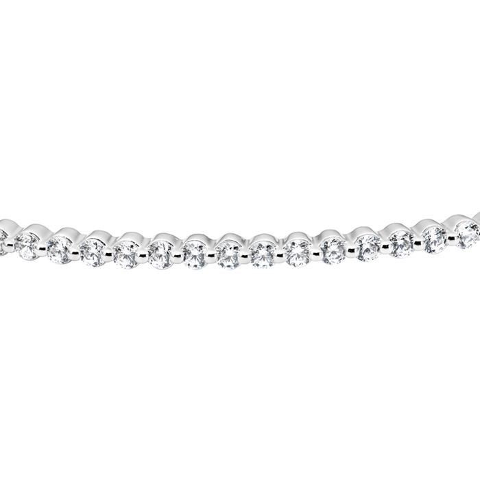 Ladies&#x27; bangle in white gold or platinum with diamonds