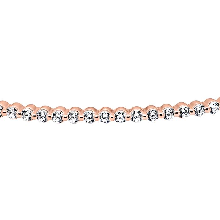 Rose gold bangle for ladies with lab grown diamonds