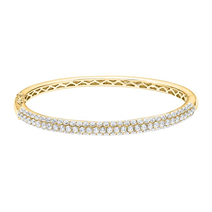 Golden bangle for ladies with diamonds
