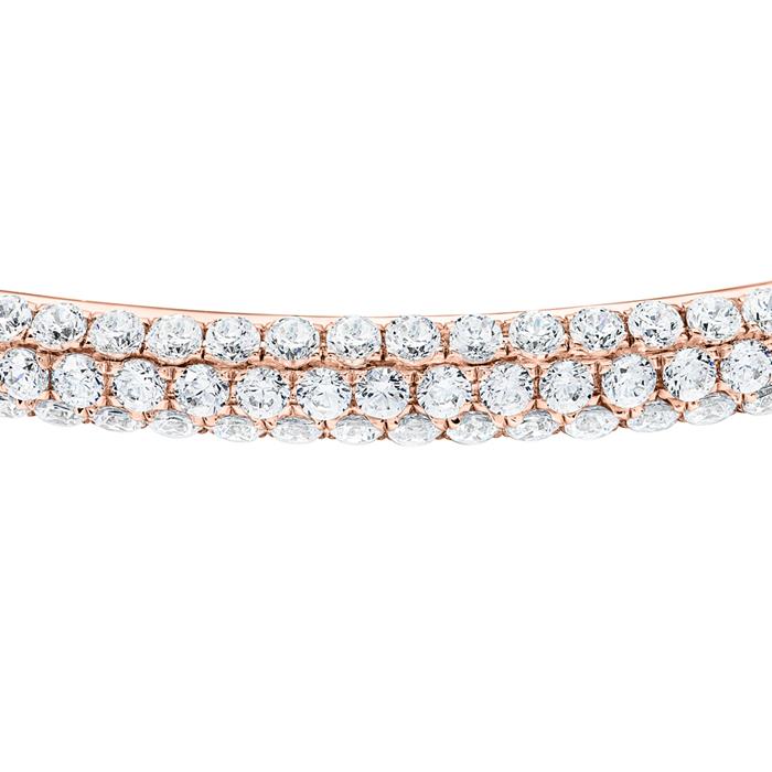 Ladies&#x27; bangle with lab grown diamonds in rose gold