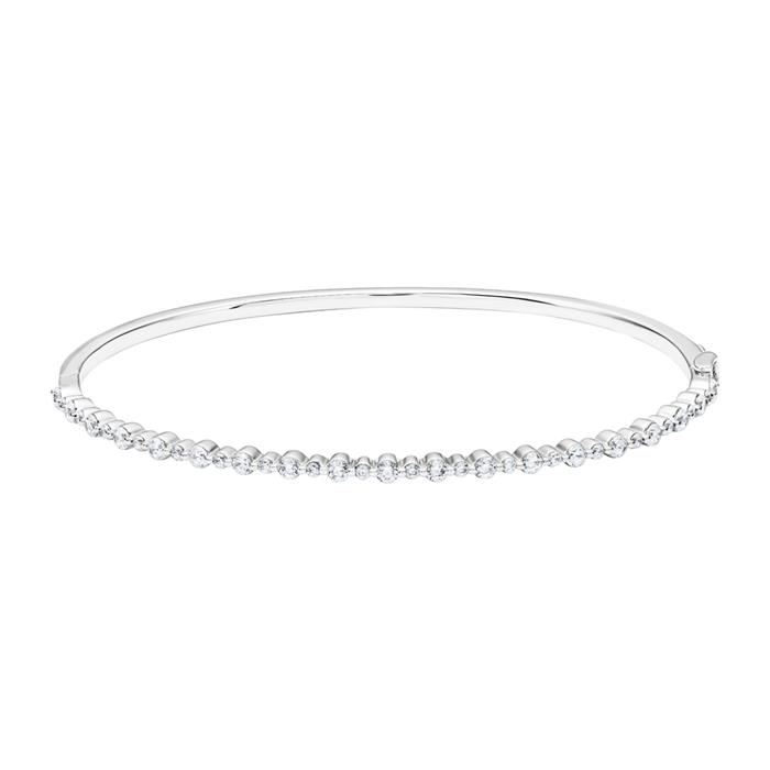 Diamond bangle for ladies in white gold or platinum