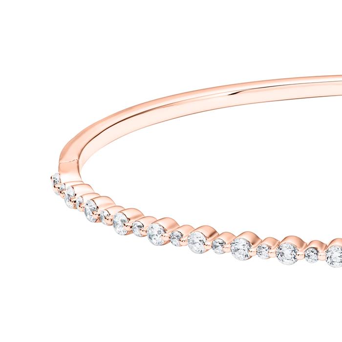 Lab grown diamond bangle for ladies in rose gold