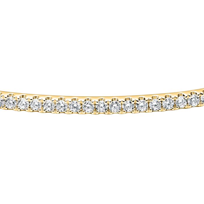 Brazalete con bisagra de diamantes para mujer en oro amarillo