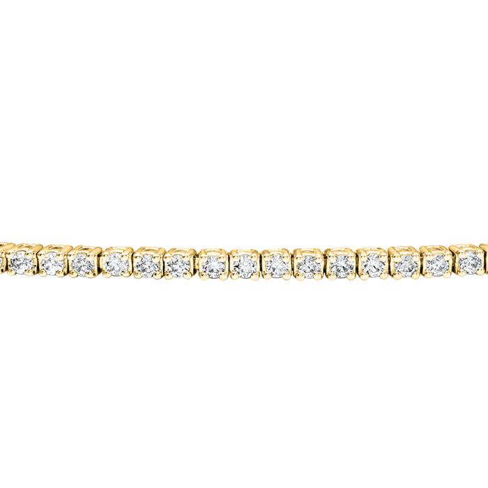 Pulsera de tenis dorada con 100 diamantes para mujer