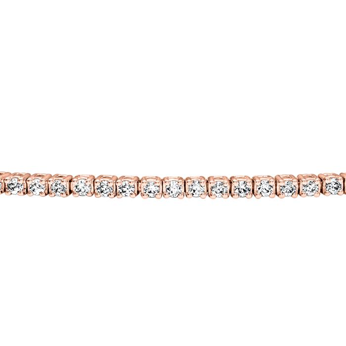 Rivière bracelet with 100 diamonds in rose gold