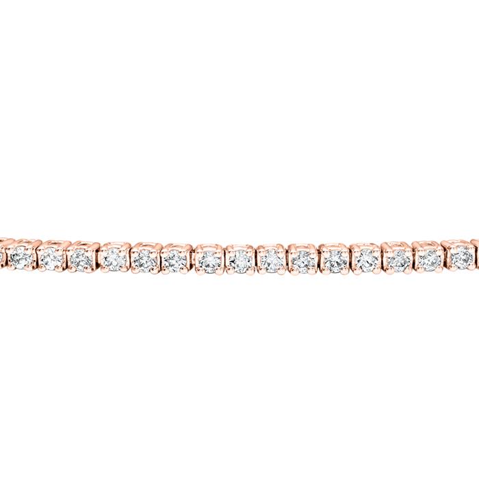 Lab grown rose gold tennis bracelet for women