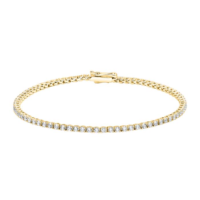 Ladies&#x27; rivi&#xE8;re bracelet in gold with diamonds