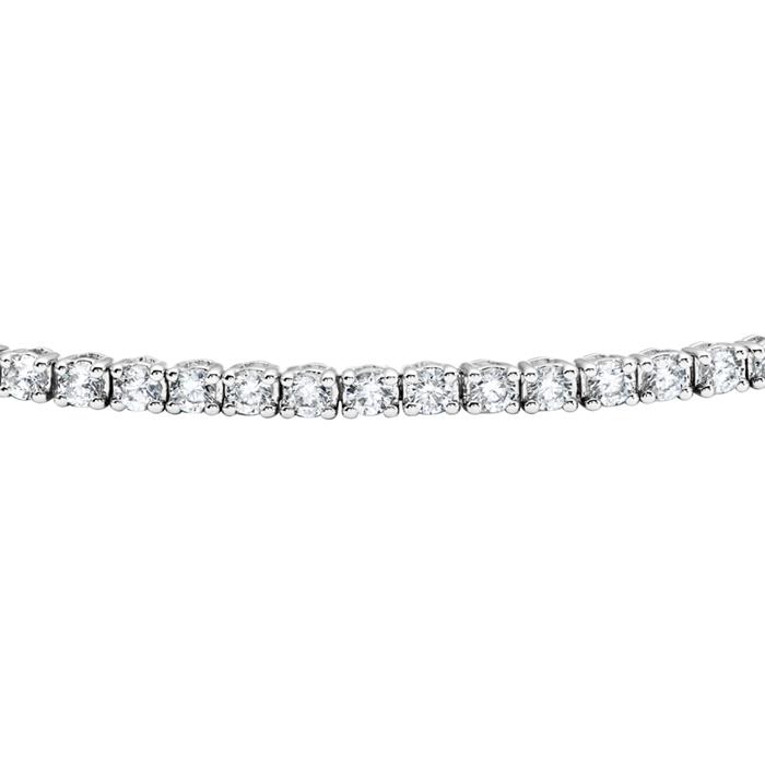 Tennis bracelet with diamonds in white gold or platinum