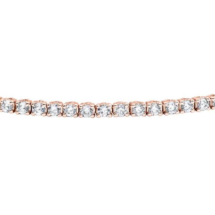 Ros&#xE9;gouden rivi&#xE8;re armband met labgekweekte diamanten