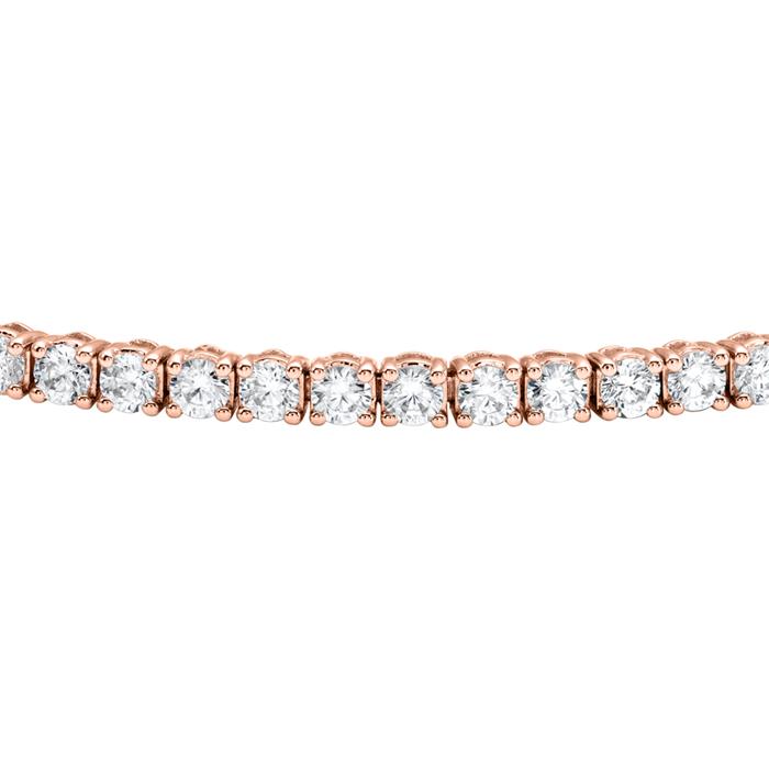 Pulsera tenis con diamantes en oro rosa