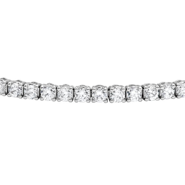 Rivière bracelet in white gold or platinum with diamonds