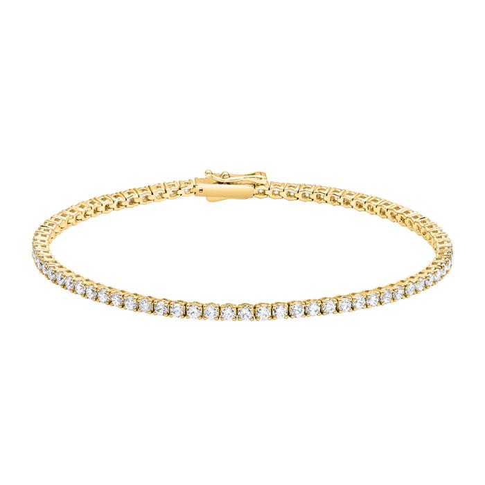 Pulsera rivi&#xE8;re para mujer en oro con diamantes cultivados en laboratorio