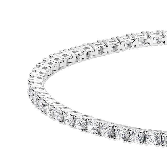 Ladies&#x27; tennis bracelet in white gold or platinum