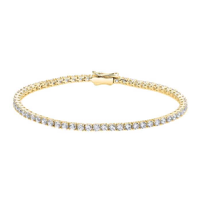 Gouden Rivière armband met lab gekweekte diamanten