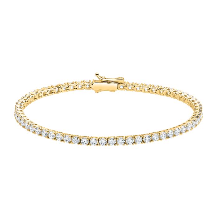 Goldenes Rivière-Armband mit Diamanten für Damen