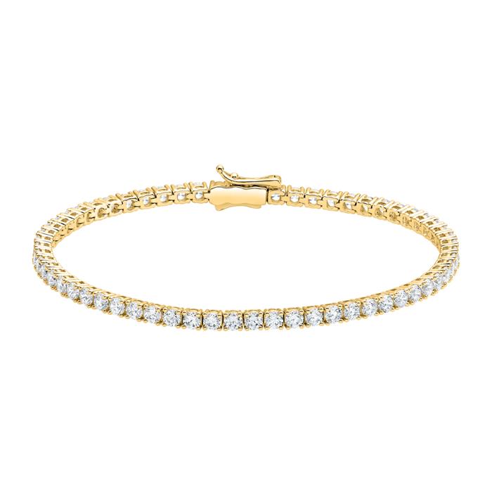 Golden Rivière bracelet with diamonds for women