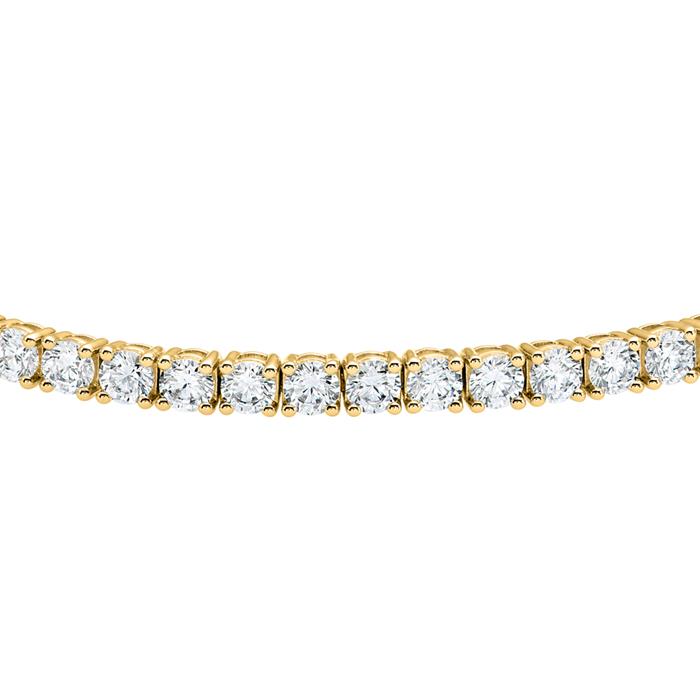 Golden Rivière bracelet with diamonds for women