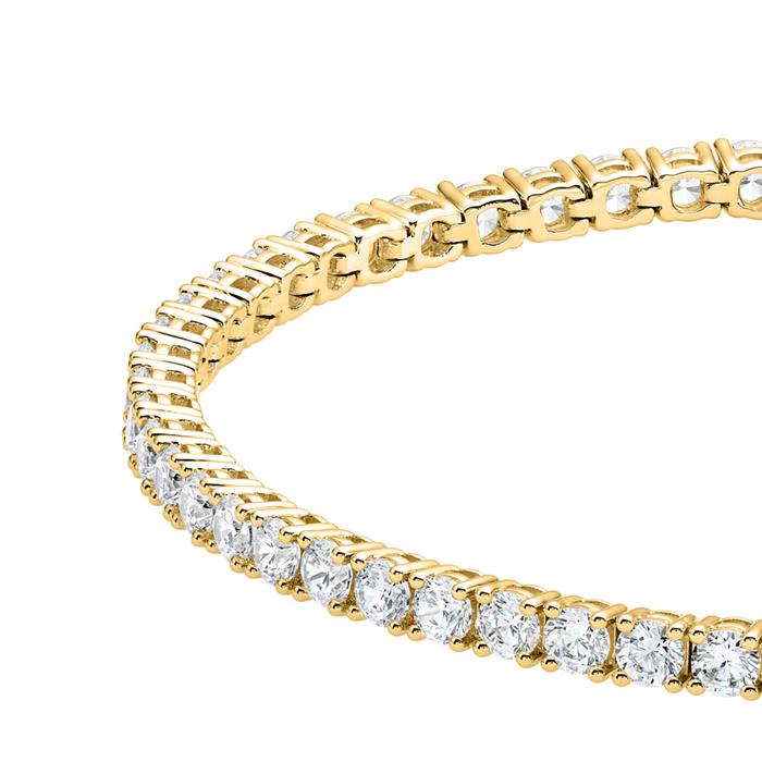 Golden Rivi&#xE8;re bracelet with diamonds for women