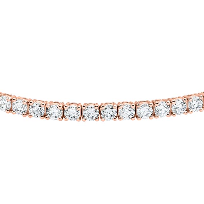 Rose gold tennis bracelet with diamonds