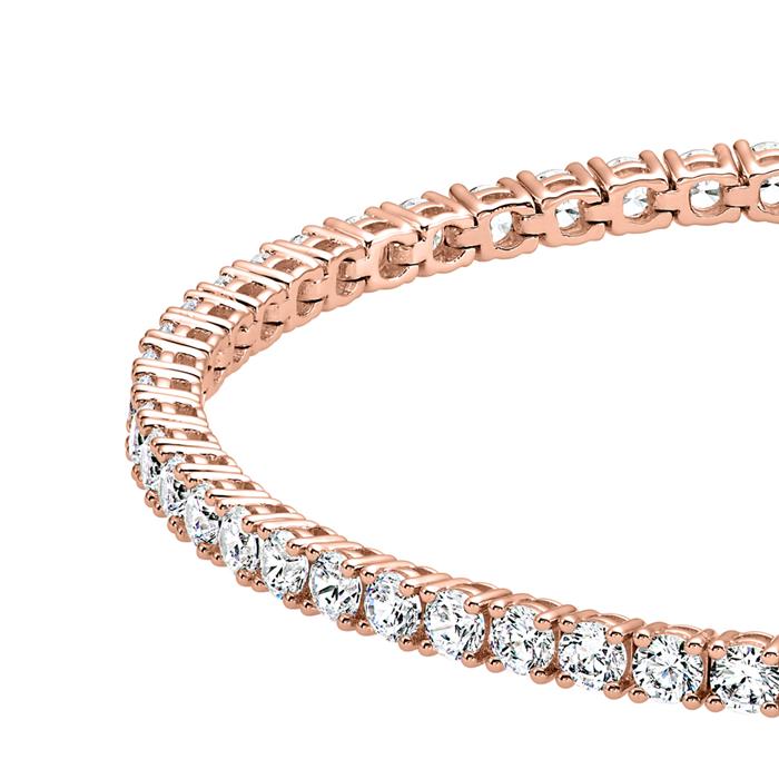 Ros&#xE9;gouden rivi&#xE8;re armband met labgekweekte diamanten