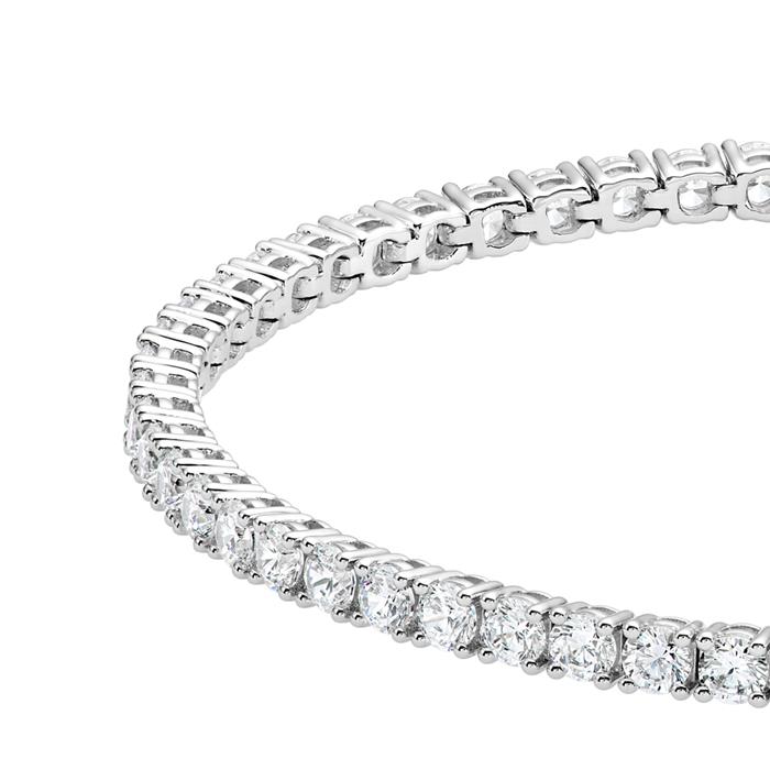 Lab grown diamond tennis bracelet, white gold or platinum