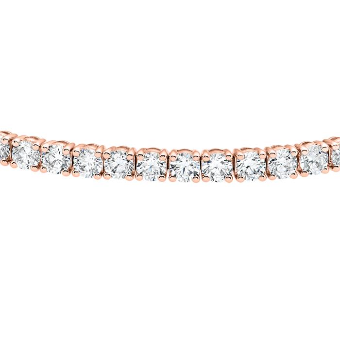 Rose gold rivière bracelet with diamonds for women