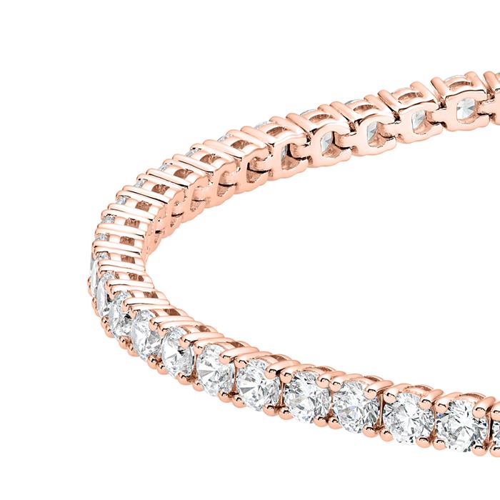 Ros&#xE9;gouden rivi&#xE8;re armband met diamanten voor dames