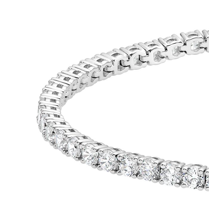 Tennis bracelet in white gold or platinum with 59 diamonds
