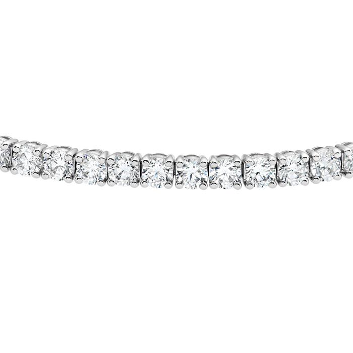 Rivière bracelet in white gold or platinum, lab grown