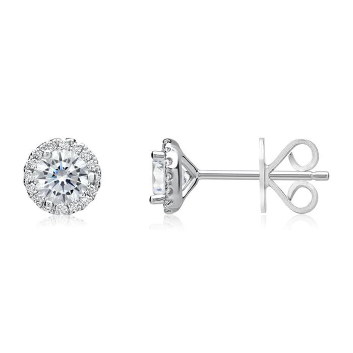 Ear studs in 18K white gold with Lab grown diamond