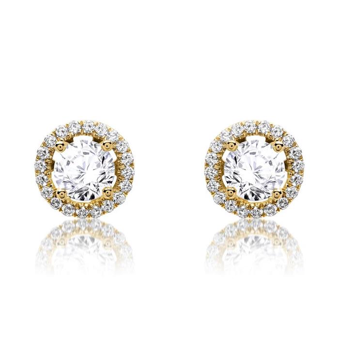 Diamond stud earrings in 14-carat gold